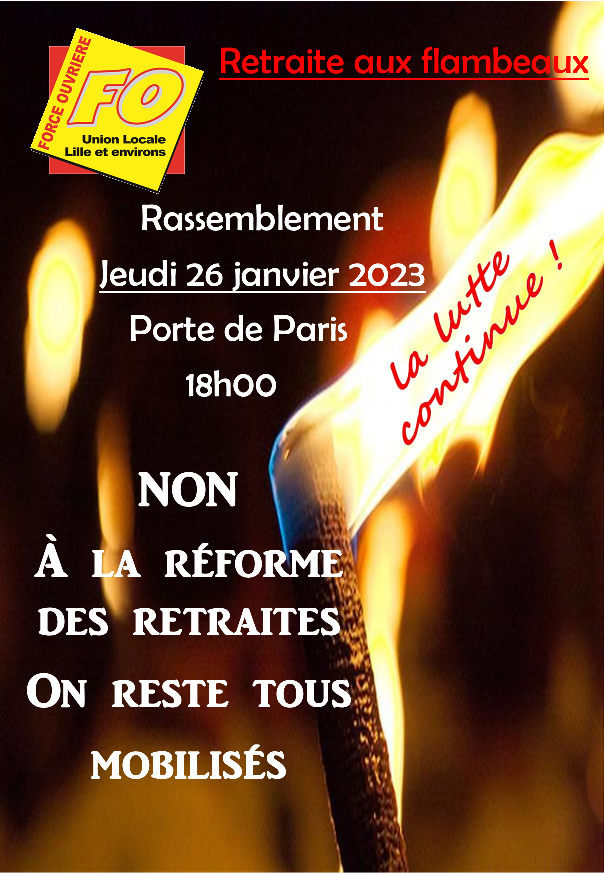 Non à la réforme des retraites!