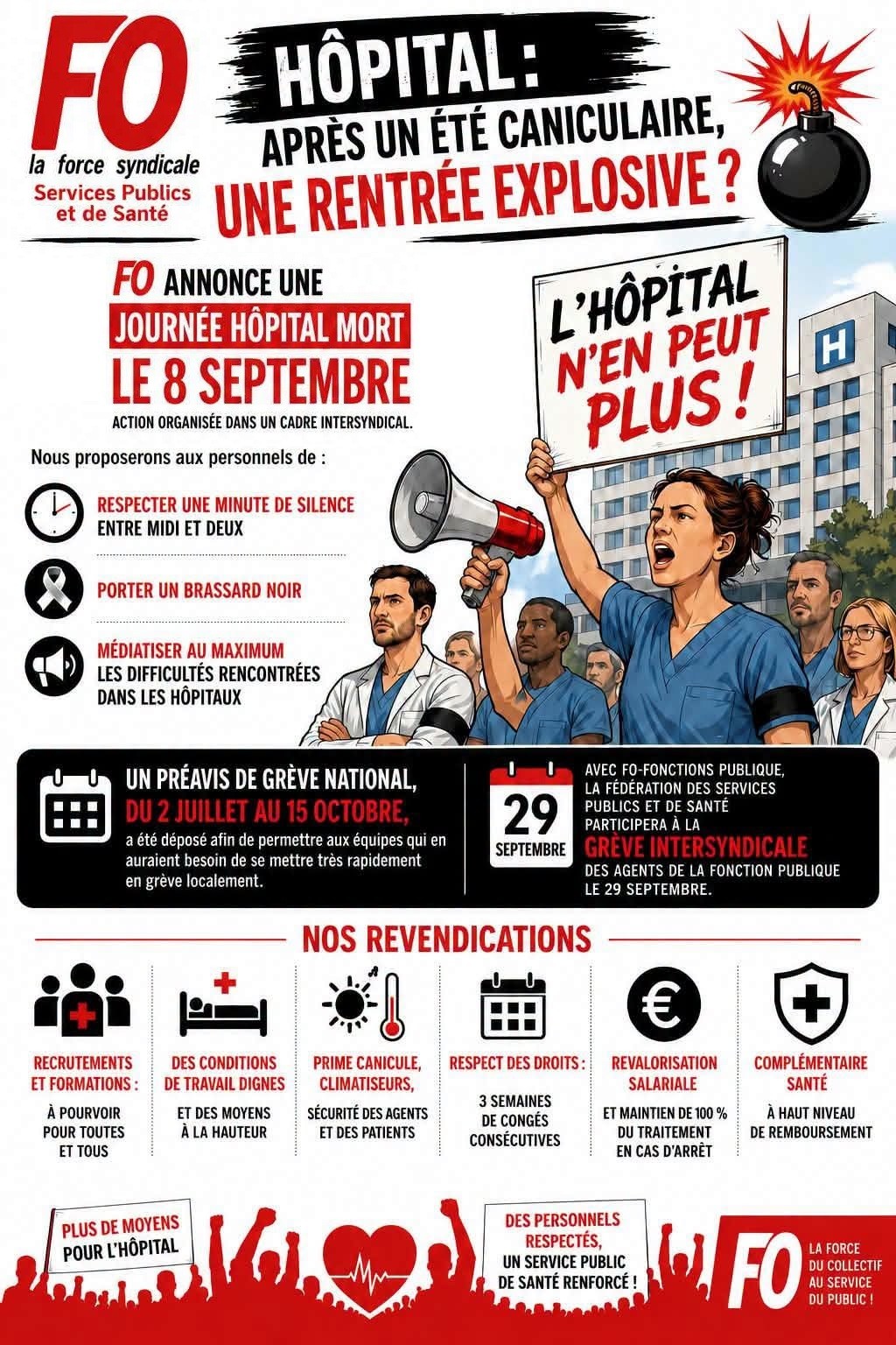FO-SPS annonce une journée hôpital mort le 8 septembre